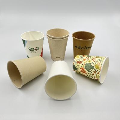 China Food Grade Disposable Leakproof Thick Single Wall Craft 8oz Paper Cups For Take Out for sale