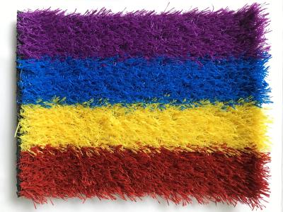 China 1x25m 2x25m Rainbow Artificial Grass 8mm Rainbow Astro Turf for sale