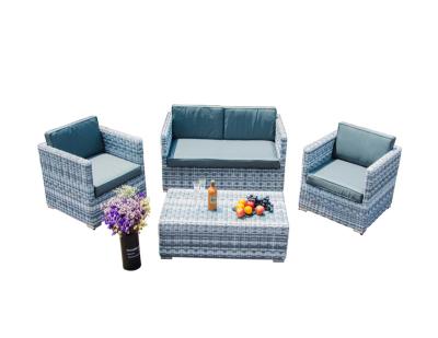 China Luxury Aluminum Rattan 4pcs Outdoor Sofa Set for sale