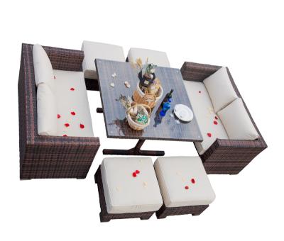 China Outdoor Luxury Patio Rattan Garden Furniture Cube Set for sale