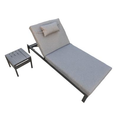 China New Luxury Freed Outdoor Aluminum Lounge Set With Side Table Aluminum Garden Lounge for sale