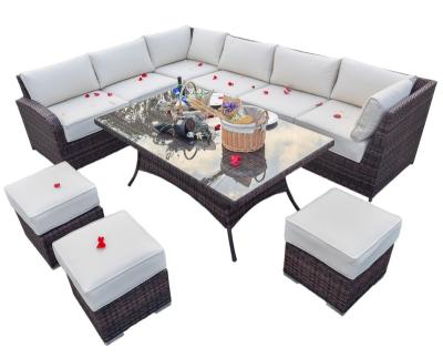 China Sofa Modular Sectional Rattan Corner Luxury Outdoor Sofa Outdoor Sofa Dining Set for sale