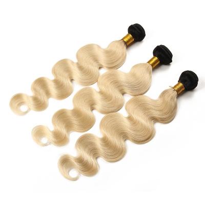 China 1b 613 Blonde Body Wave Indian Human Hair Bundles Grade 7A Virgin Hair for sale