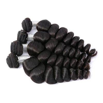 China 3 Bundles / 300g Indian Human Hair Weave Bundles Loose Wave Virgin Hair for sale