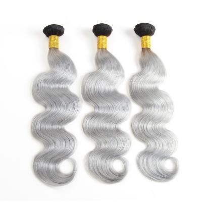 China armadura rizada de Ombre Ombre del pelo del 1B del brasileño gris de la armadura ninguna sustancia química en venta