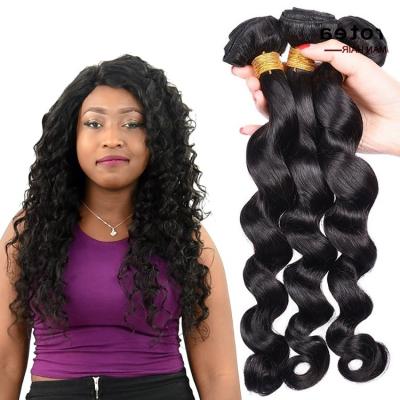 China Brazilian Virgin Loose Wave Hair , Tangle Free Virgin Brazilian Remy Hair Bundles  for sale