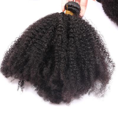 中国 ペルーの人間のアフリカのねじれたカーリー ヘアーは自然な色を化学臭い束ねません 販売のため