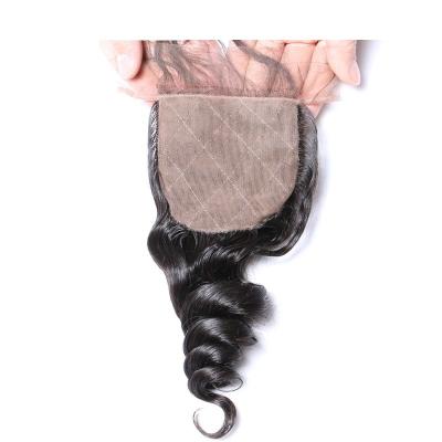 China Unprocessed Brazilian Loose Wave Silk Base Closure , Silk Lace Closure for sale