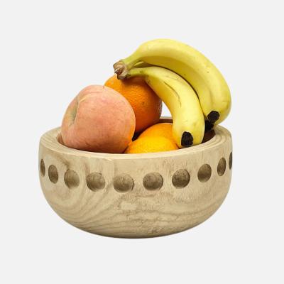 China Customized Viable Shape Wooden Bowl High End Soup Food Serving Abstract Restaurant Wooden Bowl for sale