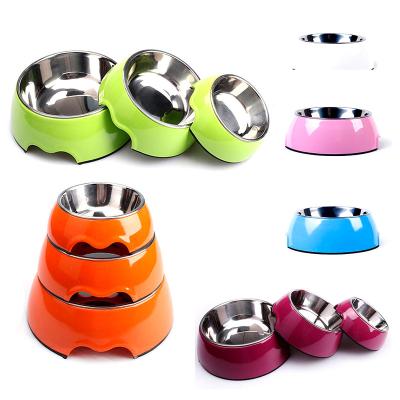 China 100% Stocked Melamine Pet Bowl Stainless Steel Dog Food Bowl Dog Cat Food Bowl for sale