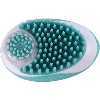 China Hot Sale Stocked 2 in 1 Shampoo Pet Massage Brush Pet Dematting Comb Pet Grooming Brush for sale