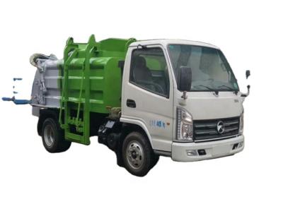 China Mini 3 Cubic Meter Side-Trailer Garbage Truck With Hydraulic Operating Lever 6.50R16 for sale