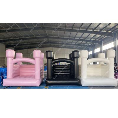 China Commercial/Birthday/Wedding/Party/School/Hot Sale Soft Play Castle Black Bouncy Bouncy Bouncer Pastel Pink White Home Party Event Mini For Kids Toddler Bounce for sale