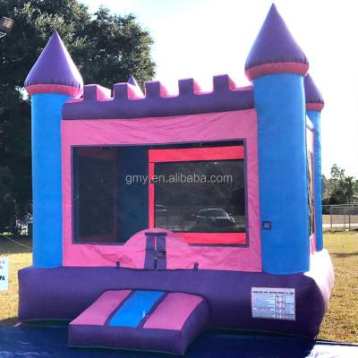 China Commercial/Birthday/Wedding/Party/School/Explosion Inflatable Moonwalk Pink Princess Bounce Nervous House PVC Purple Bouncer Castle Party Event For Sale for sale