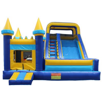 China Commercial/Birthday/Wedding/Party/School/Modern House Modular Bounce Rainbow Water Slide Combo Inflatable Slide Party Event With Blower for sale