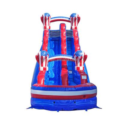 China Commercial/Birthday/Wedding/Commercial Inflatable Party/School/Backyard Boxing Event American China China Party Waterslides with Water Pool for sale