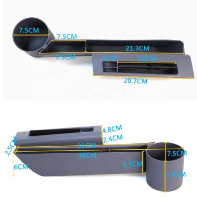 China Business Good Quality Car Interior Seat Gap Storage Box Seat Organizer Gap Filler Cup Holder Interior Side Storage Box For AUDI Q5L for sale