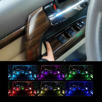 China Latest Car Interior Decorative Strip Light Sixteen Color Peach Pattern Car Atmosphere Light For Land Cruiser for sale