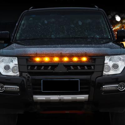 China Fog Light Car Front Bumper Hood LED Grill Lights Illuminated Grill Led Lighting For Pajero V93 V97 With Lamp Holder for sale