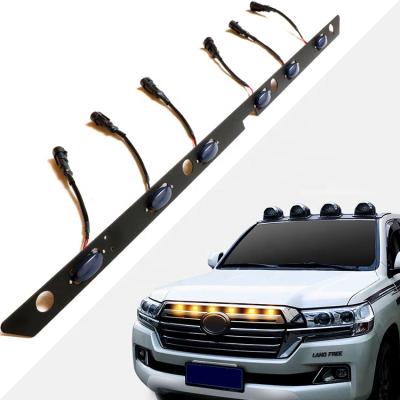 China Car Front Led Yellow Lighting Fog Light Car Front Led Lighting Grille With Iluminated For Toyota Land Cruiser for sale