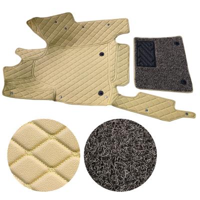 China Waterproof Dustproof Mats Car Cargo Mat For Land Cruiser Car Floor Mat Luxury Leather 3 Pcs Car Floor Foot for sale