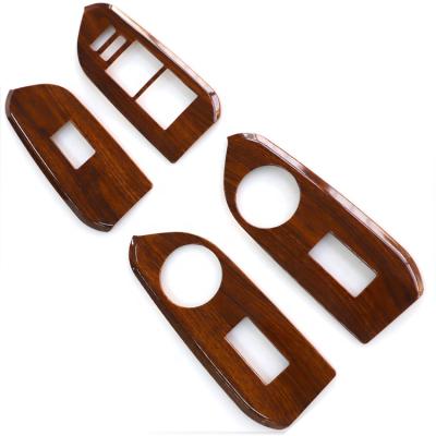 China 4 PCS Luxury Interior Peach Quality Size Accessories Car Window Wooden Switch Cover For Prado for sale