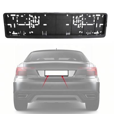 China Custom Printing Plastic European Logo Style License Plate Plate Frame Car Number Frame License Plate Holder for sale