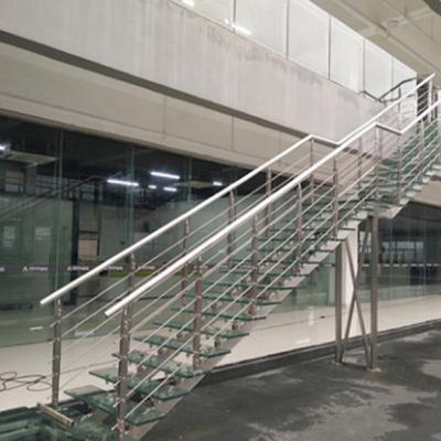 China Modern Residential Straight Metal Beam Staircase Steel Shaft Stairs for sale