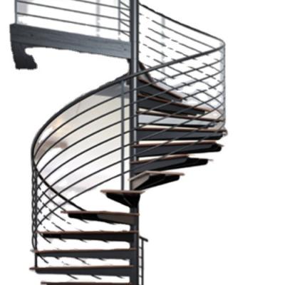 China Modern Outdoor Hot Galvanized / Carbon Steel Powder Coated Spiral Staircase / Customized Spiral Staircase Used for sale