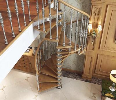 China Modern Patent Indoor /Classical Aluminum Spiral Staircase For Villa Decoration /Professional Design for sale