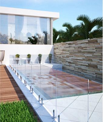 China Modern Outdoor Frameless Balustrade Glass Fencing 10-12mm Australia Glass Pool Spit And Glass Pool Fence for sale