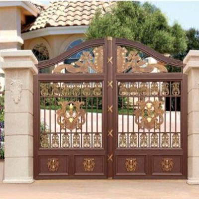 China Contemporary European Style Aluminum Villa Doors Garden Gates Electric Aluminum Courtyard Gate for sale