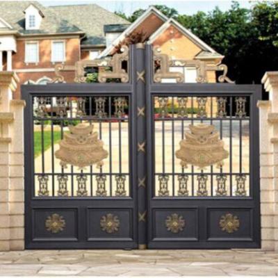 China Modern European Style Aluminum Villa Doors Garden Gates Electric Aluminum Courtyard Gate for sale