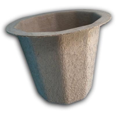 China Corrugated Pulp Transplanter Paper Pulp Mini Flower Pot Tray Planting Biodegradable Pots for sale