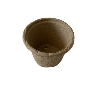 China Wholesale Price Pulp Garden Plate Corrugated Molded Flower Pot For Seedling for sale