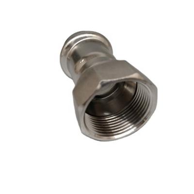 China Wholesale SS304/SS316 Stainless Steel Tube Fittings Clamp Straight Fittings Coupler With Female Thread for sale