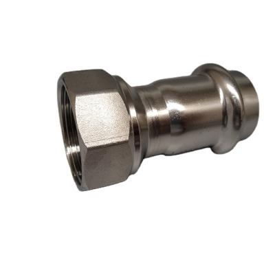 China SS304/SS316 Stainless Steel Tube Fittings Clamp Straight Fittings Coupler With Female Thread for sale