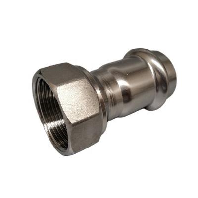 China SS304/SS316 Stainless Steel Tube Fittings Clamp Fittings Straight Reducers With Hex Body, Female for sale