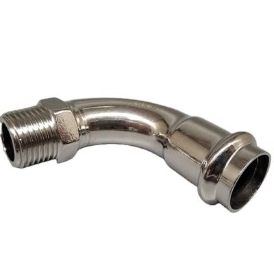 China Stainless Steel Factory SS304/SS316 Stainless Steel Pipe Fittings 45 Direct NPT BSP Male Thread Elbow for sale