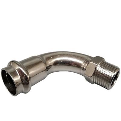 China Stainless Steel SS304 / SS316 Plumbing 45 Elbow Stainless Steel Connector Material Water Supply Pipe Fittings for sale