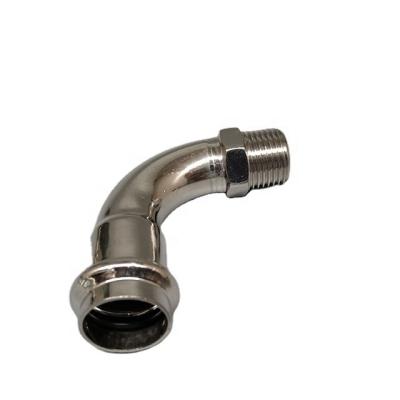 China Chinese Manufacturer SS304/SS316 45 Stainless Steel Water Elbow Pipe Fittings Supply Stainless Steel Connector for sale