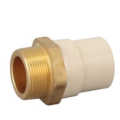 China Pipe Connect / Joint Fitting PPR Pipe Straight Inlets With Brass Male Head for sale