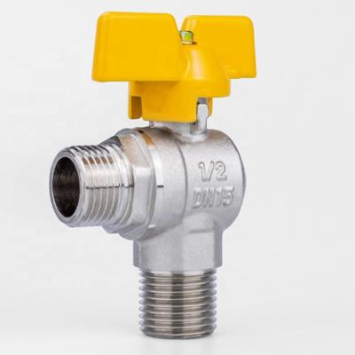 China General Supply ASTM Professional Aluminum Butterfly Handle Full Brass Water Gas Ball Valve for sale