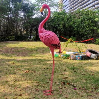 China RETRO modern hot selling flamingo backyard porch patio decoration garden outdoor home art yard decoration for sale