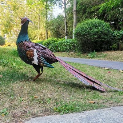 China Contemporary Hot Selling Decoration Metal Pheasant Statue Yard Art Lawn Outdoor Home Decoration for sale