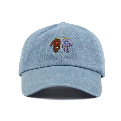 China COMMON Custom Design Logo Embroidery Denim Hat Bulk Fashion Design Plain Washed for sale