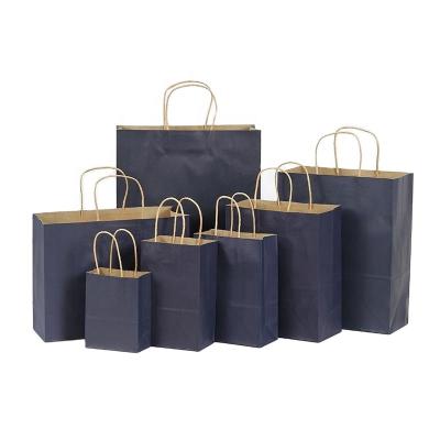 China 2022 recyclable paper bags with your own logo factory paper shopping bag wholesale brown paper bags with handles for sale