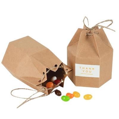 China Wholesale Craft Paper Box Handmade Merry Christmas Candy Packaging Paper Box Eco-friendly Brown Paper Box for sale