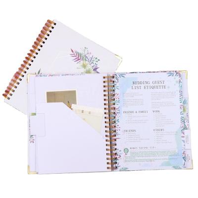 China 2023 Wholesale High Quality Factory Customer Wedding Planner Spiral Binding Notebooks 2023 for sale