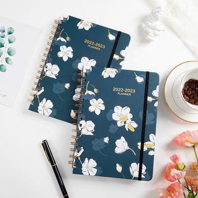 China High Quality A5 Custom Planner Spiral Notebook High Quality A5 Free Sample Printed Hardcover Book Dutted Notebook for sale